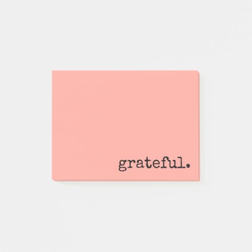 grateful typography orange post_it notes