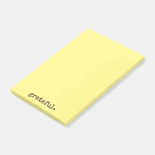 grateful typography yellow post_it notes