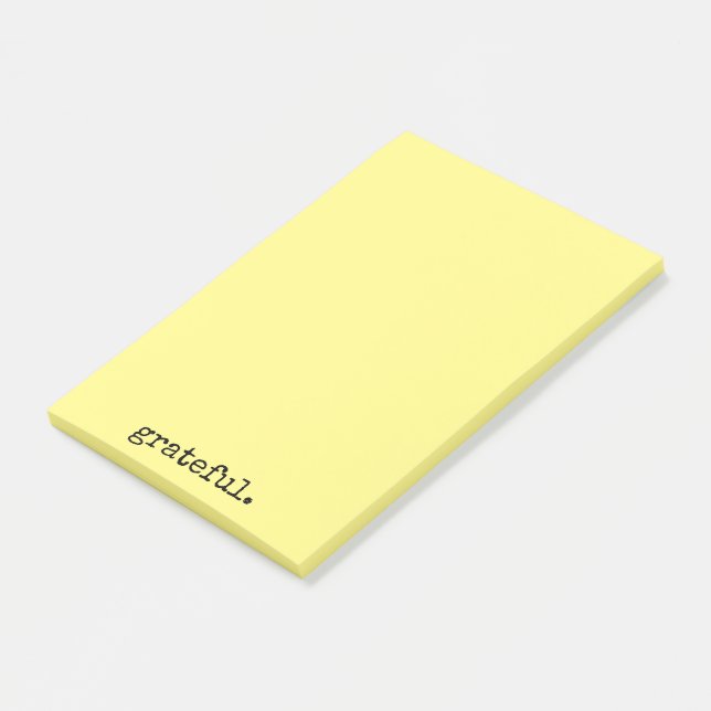 grateful typography yellow post-it notes (Angled)