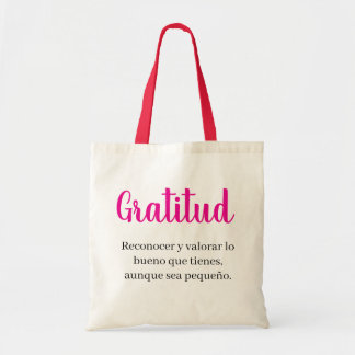 gratitud  tote bag