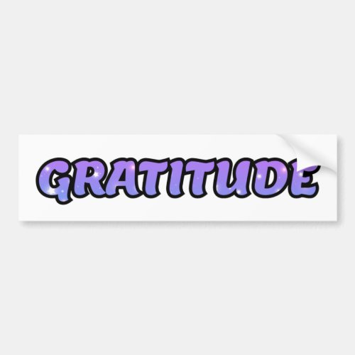 Gratitude Affirmation Bright Purple Bumper Sticker