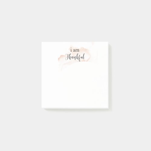 *~* Gratitude Affirmation  Rose Gold I AM THANKFUL Post-it Notes