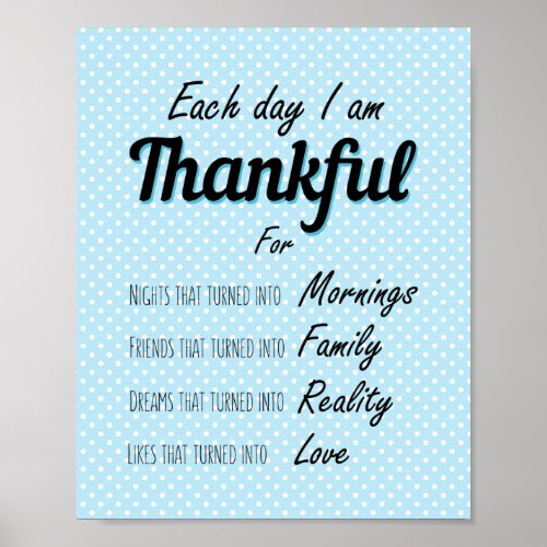 Gratitude and appreciation quote positive thinking poster