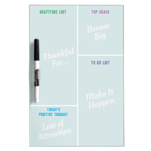 Gratitude and Goals Action Bullet List Dry Erase B Dry Erase Board