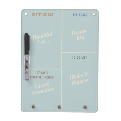 Gratitude and Goals Action Bullet List Dry Erase B Dry Erase Board