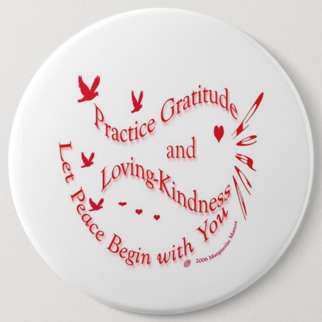 Gratitude and loving-kindness button (Front)