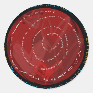 Gratitude Attitude Classic Round Sticker