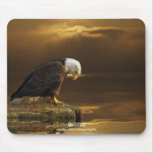 "Gratitude" Bald Eagle & Golden Sun Mouse Pad