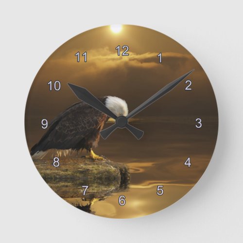 Gratitude Bald Eagle Spiritual Wildlife Clock