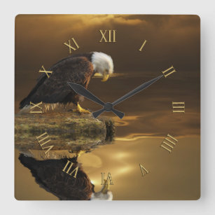 Gratitude Bald Eagle Spiritual Wildlife Clock