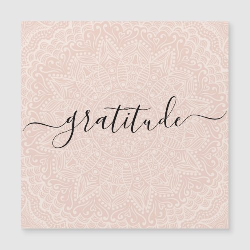 Gratitude blush pink script