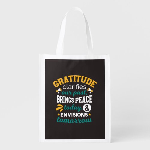 Gratitude Brings Peace Today – Positive Faith Grocery Bag
