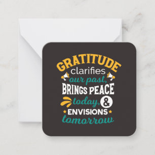Gratitude Brings Peace Today – Positive Faith Note Card