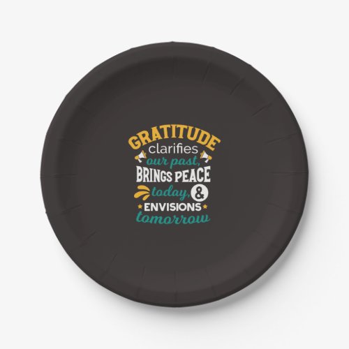 Gratitude Brings Peace Today – Positive Faith Paper Plates