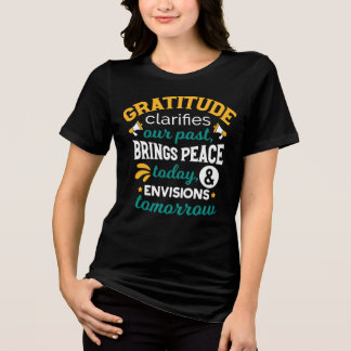 Gratitude Brings Peace Today – Positive Faith Tri-Blend Shirt