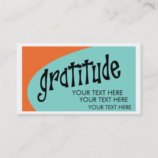 Customizable Gratitude Business Cards