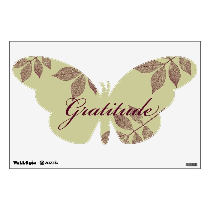 Gratitude Butterfly Room Sticker