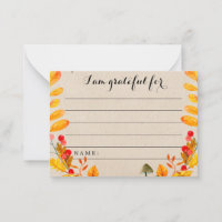 Gratitude Cards - Thanksgiving Activity
