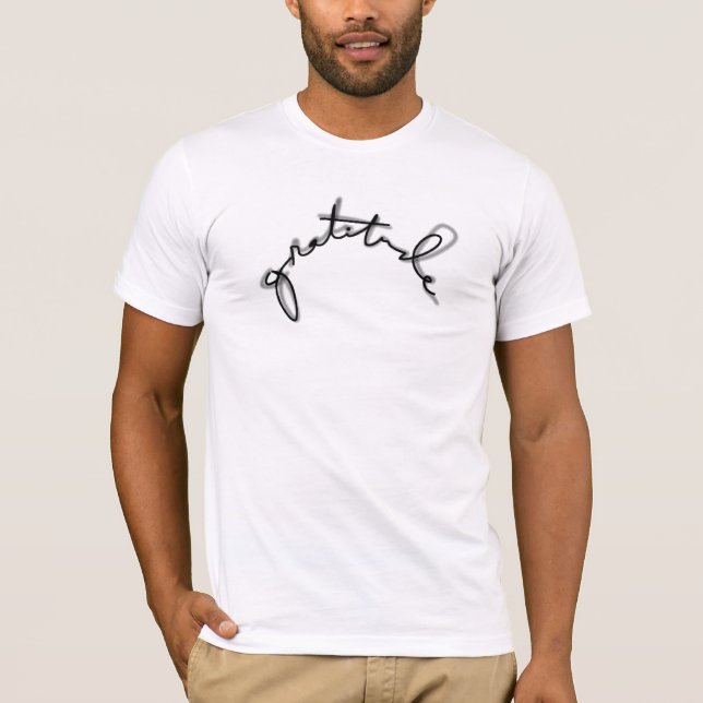 gratitude (casual script) T-Shirt (Front)