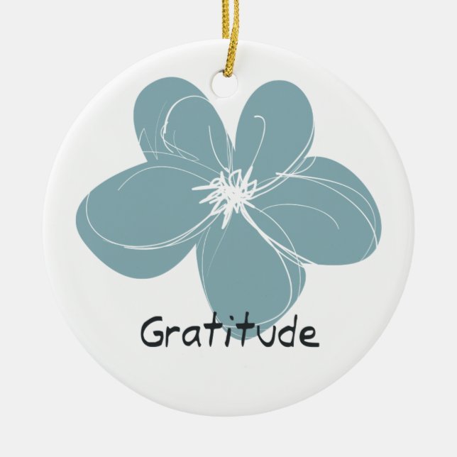 Gratitude Ceramic Ornament (Front)