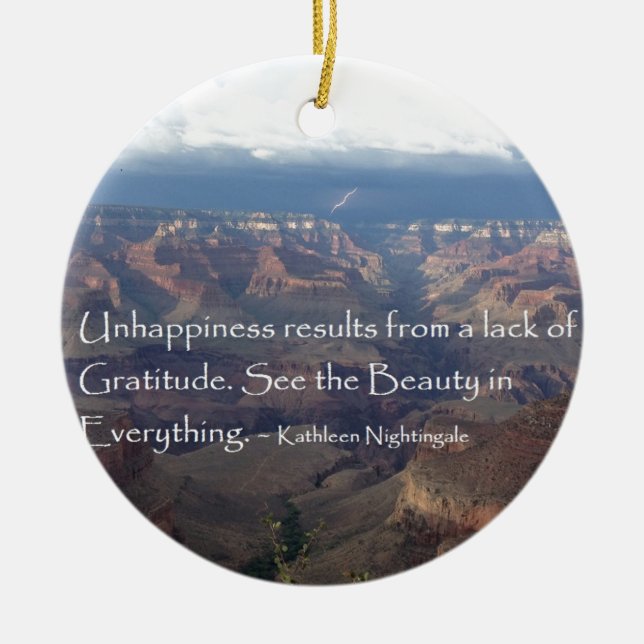 Gratitude Ceramic Ornament (Front)