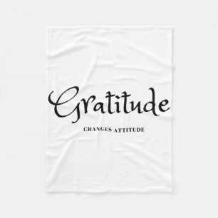 Gratitude Changes Attitude Thanksgiving Fall Seaso Fleece Blanket
