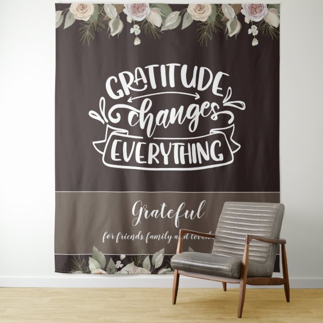 Gratitude Changes Everything Modern Photo Backdrop (In Situ)