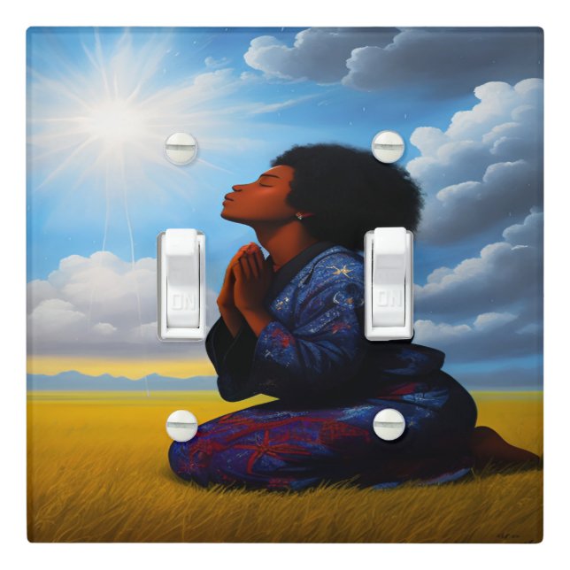 Gratitude Christian Art Light Switch Cover (In Situ)