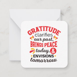 Gratitude Clarifies Our Past – Inspirational Art Note Card