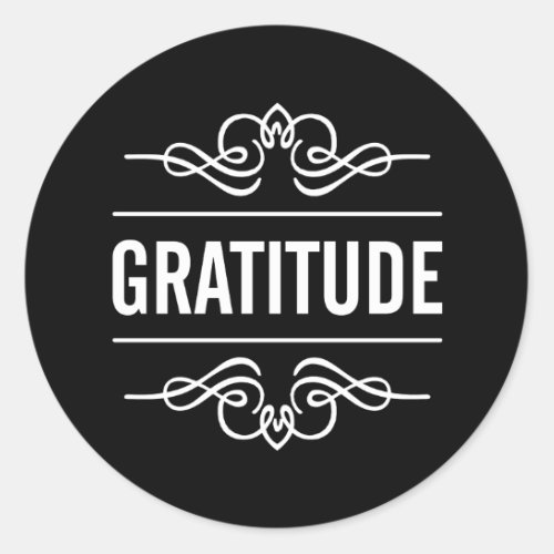 Gratitude Classic Round Sticker