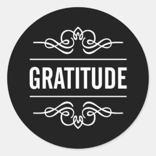 Gratitude Classic Round Sticker