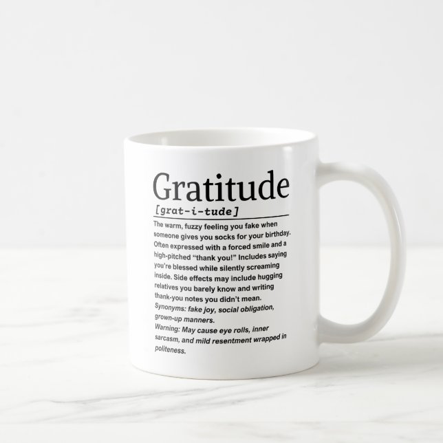 Gratitude Coffee Mug (Right)