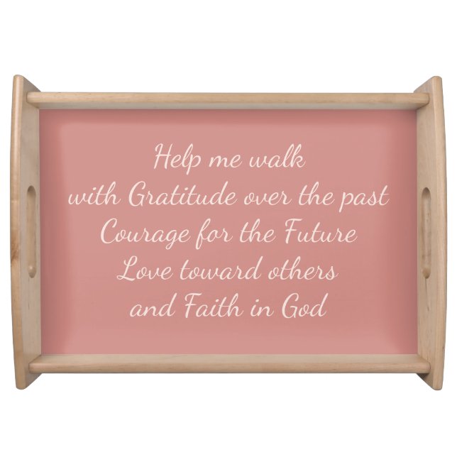 Gratitude, Courage, Love, Faith Blush tray (Front)