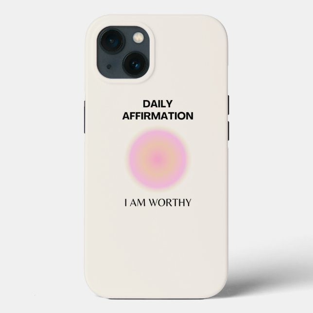 Gratitude Daily Affirmation Positive Spiritual Case-Mate iPhone Case (Back)