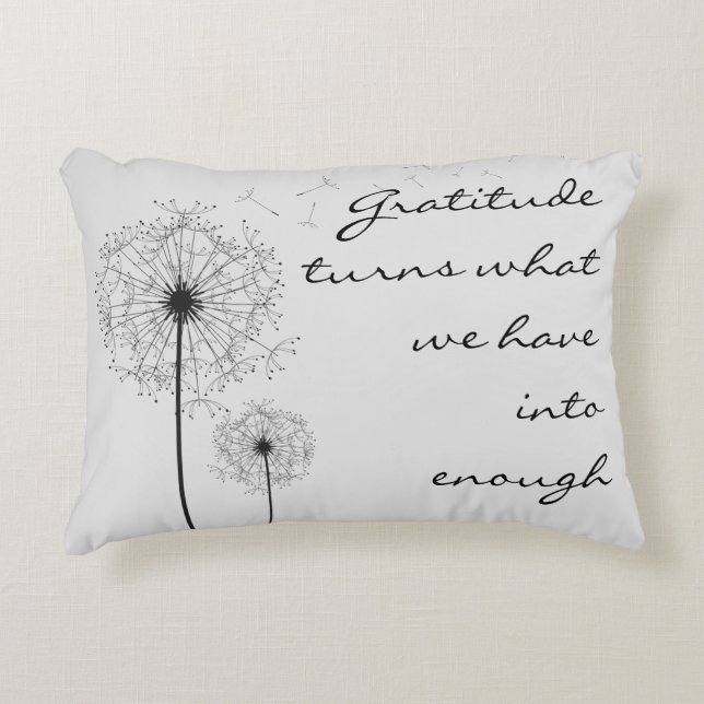 Gratitude Dandelion Pillow (Front)