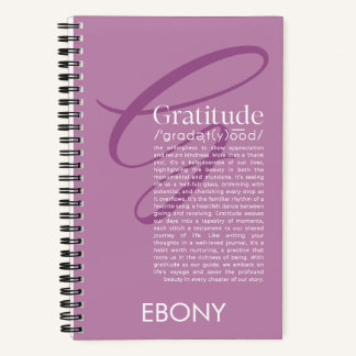 Gratitude Defined (Mauve) Notebook