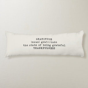 Gratitude Definition Accent Body Pillow