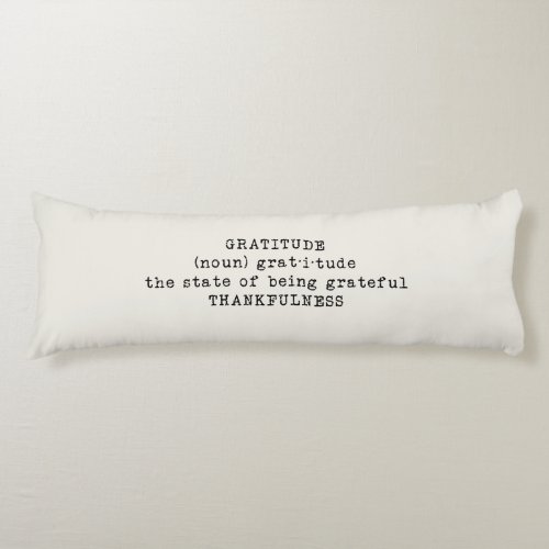 Gratitude Definition Accent Body Pillow