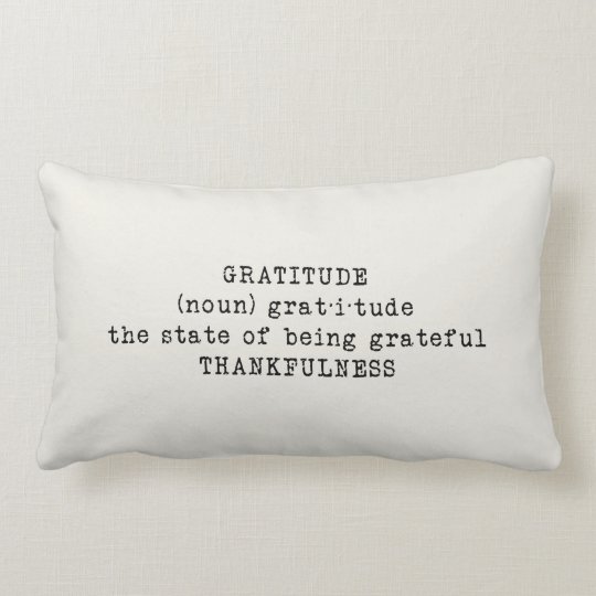 Gratitude Definition Accent Lumbar Pillow