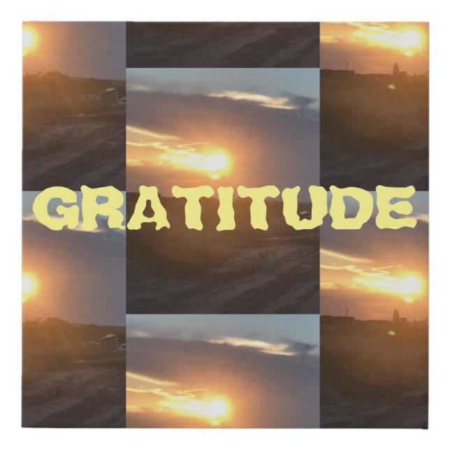 Gratitude Faux Canvas Print (Front)