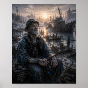 Gratitude / Fisherman / A Quiet Harbor Poster