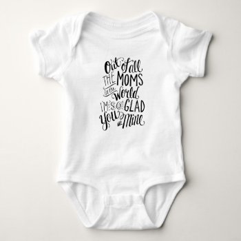 Gratitude For Mom Baby  Baby Bodysuit by MiniBrothers at Zazzle