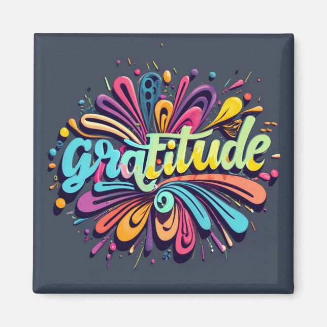 Gratitude Fridge Magnet  (Front)