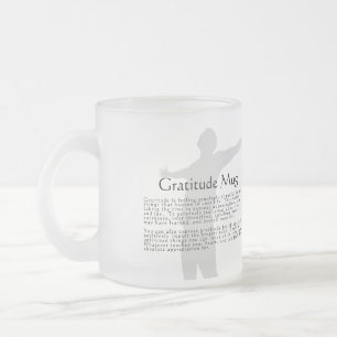 Gratitude Frosted Glass Coffee Mug