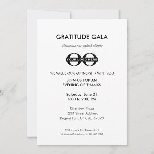 Gratitude Gala Client Appreciation Event Invitation