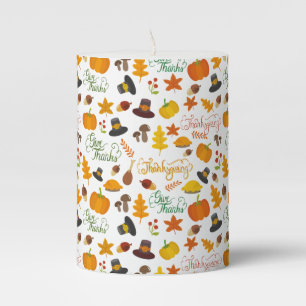 Gratitude Glow Thanksgiving Pillar Candle