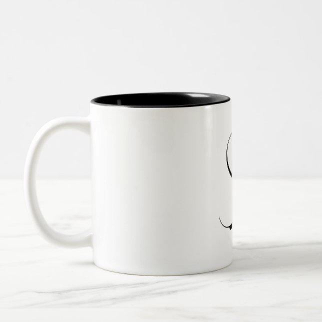 Gratitude Grateful Spiritual Thankful Minimalist Two-Tone Coffee Mug (Left)