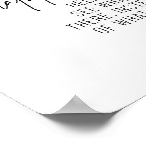 Gratitude Helps You See What Is There... Poster Zazzle