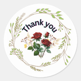 "Gratitude in Every Sticker!" Classic Round Sticker
