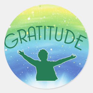 Gratitude Inspirational Classic Round Sticker